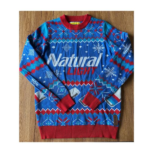 Tipsyelves Natural Light Men's Christmas Sweater Size Small - Picture 1 of 7